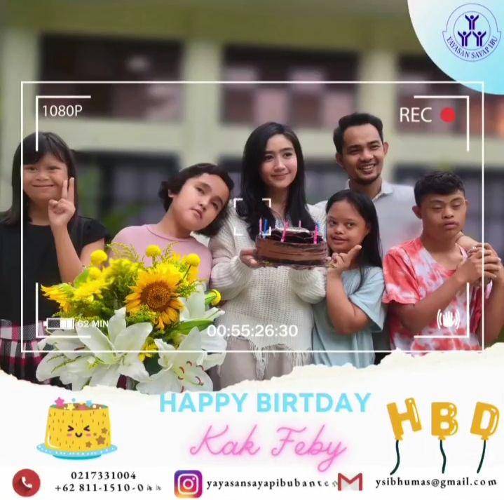 potret Febby Rastanty rayakan ultah bersama anak-anak penyandang disabilitas (yayasansayapibubanten)