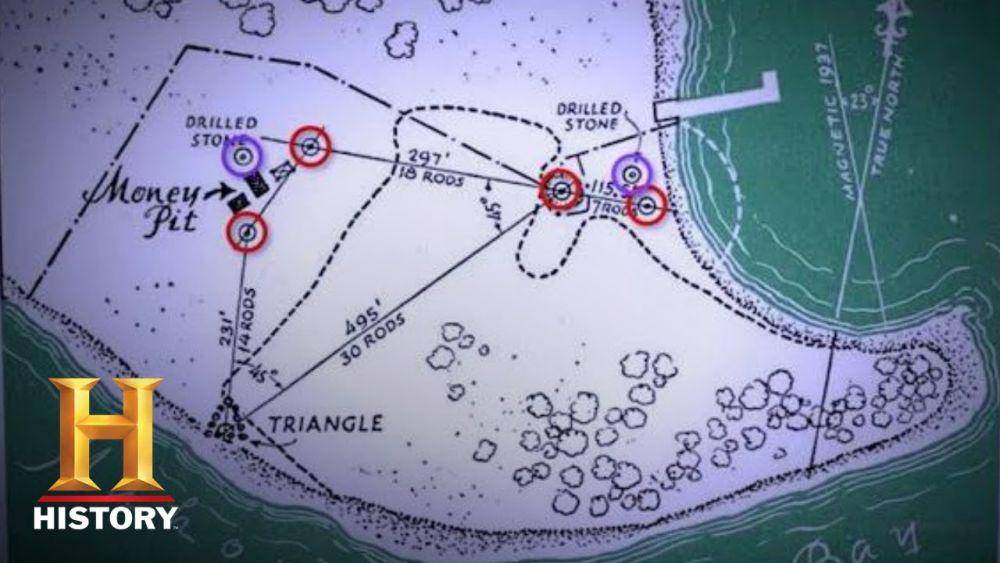 map dalam The Curse of Oak Island (youtube.com/HISTORY)