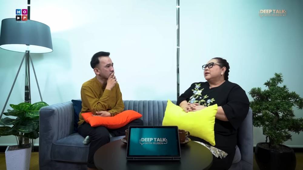 Ruben Onsu dan Nunung dalam acara Deep Talk With Ruben (YouTube.com/MOP Channel)