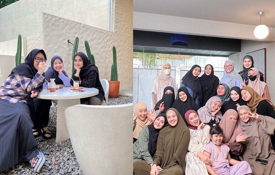 9 Potret Akrab Vebby Palwinta dengan Artis Hijaber, Aktif Ikut Kajian!