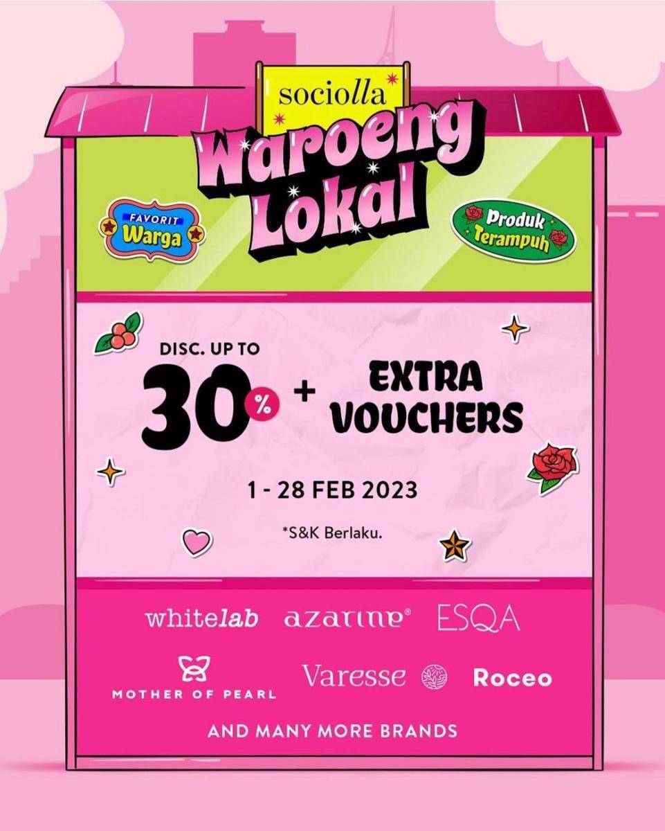 Promo skincare dan makeup Februari 2023. (instagram.com/sociolla)