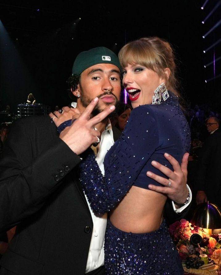 Bad Bunny dan Taylor Swift di Grammy Awards 2023 (instagram.com/enews)