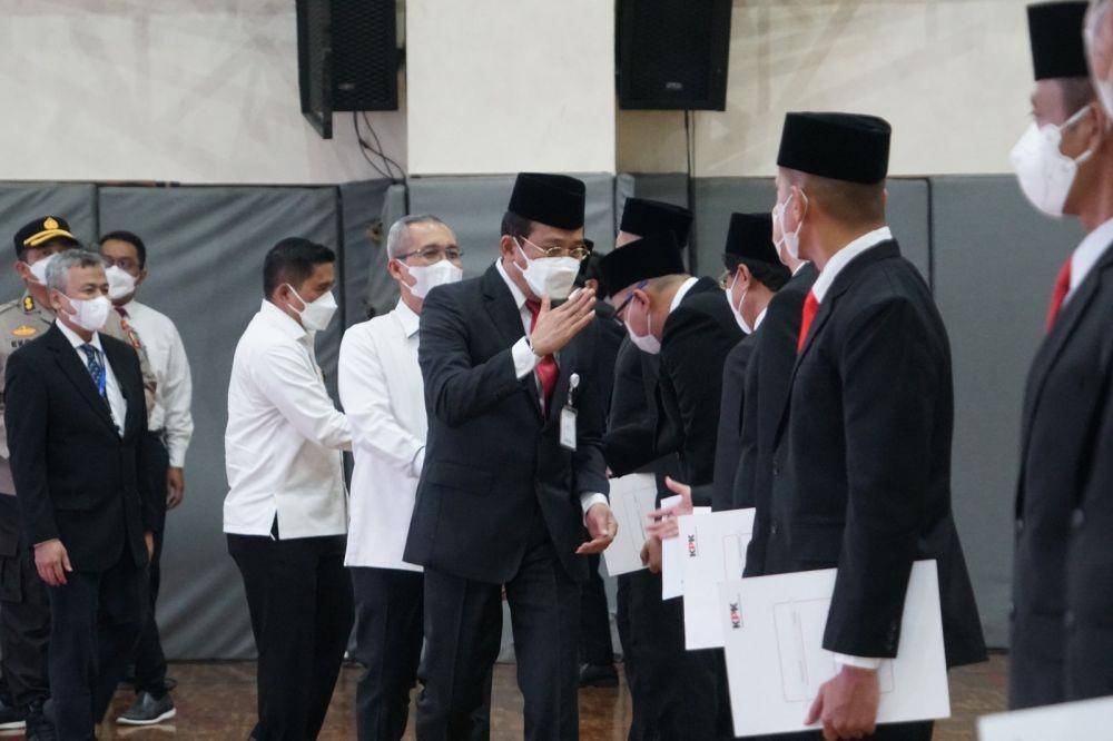 Wakil Ketua KPK Johanis Tanak saat pelantikan penyidik dan penyelidik (Dok. Humas KPK)