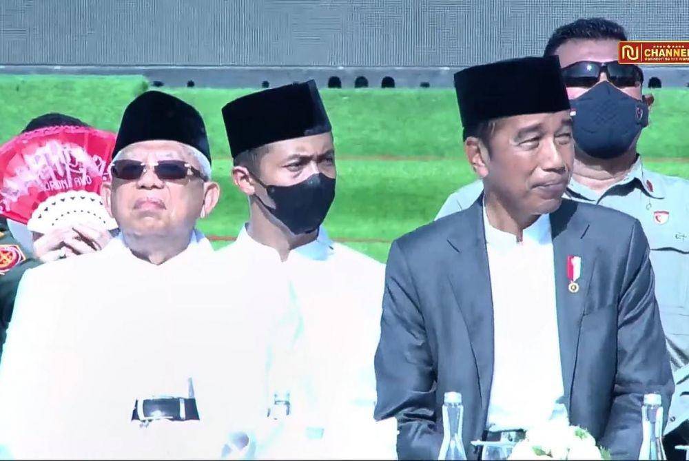 Presiden Jokowi saat menghadiri acara Harlah 1 Abad NU (YouTube/NU Chanel)