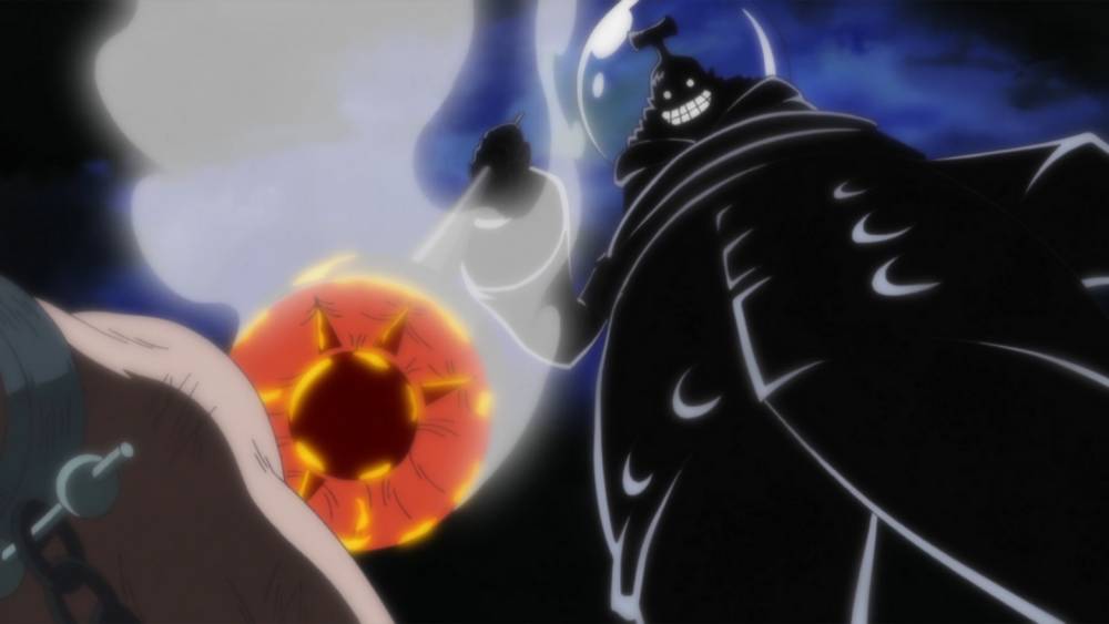 Bangsawan Dunia memberikan tanda budak. (dok. Toei Animation/One Piece)