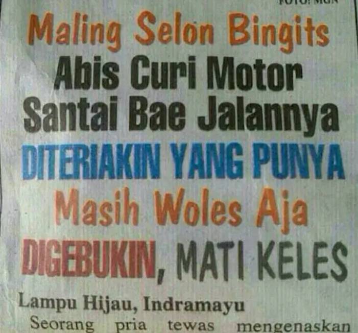 judul berita lucu di koran (facebook.com/Meme dan Rage Comic Indonesia)