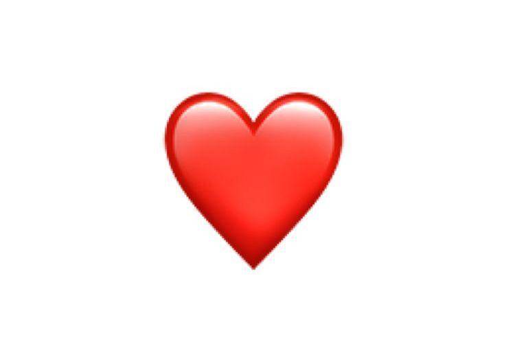 Emoji hati berwarna merah (Pinterest)