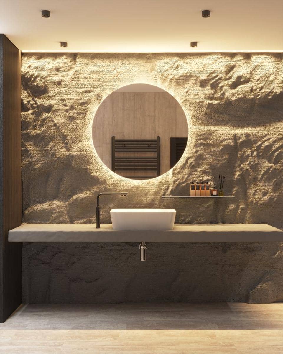 ilustrasi set kamar mandi nuansa monokrom (unsplash.com/Bilal Mansuri)