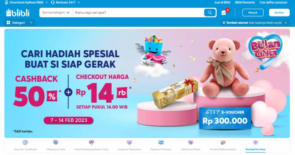 Promo Valentine dari Blibli (blibli.com)