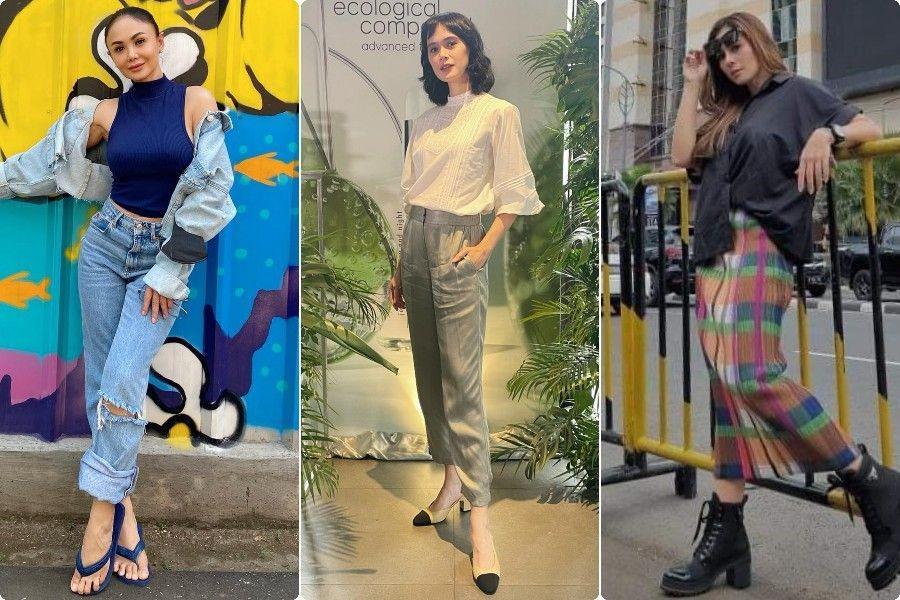 10 Adu Gaya Daily Outfit ala Artis Setengah Baya, Awet Muda!