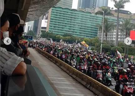 Driver ojol berasal dari Jabodetabek (Instagram.com/@jktinfo)