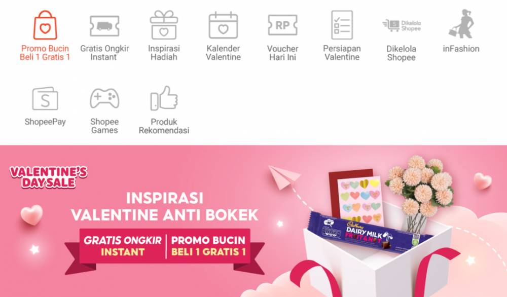Promo Valentine dari Shopee (shopee.co.id)