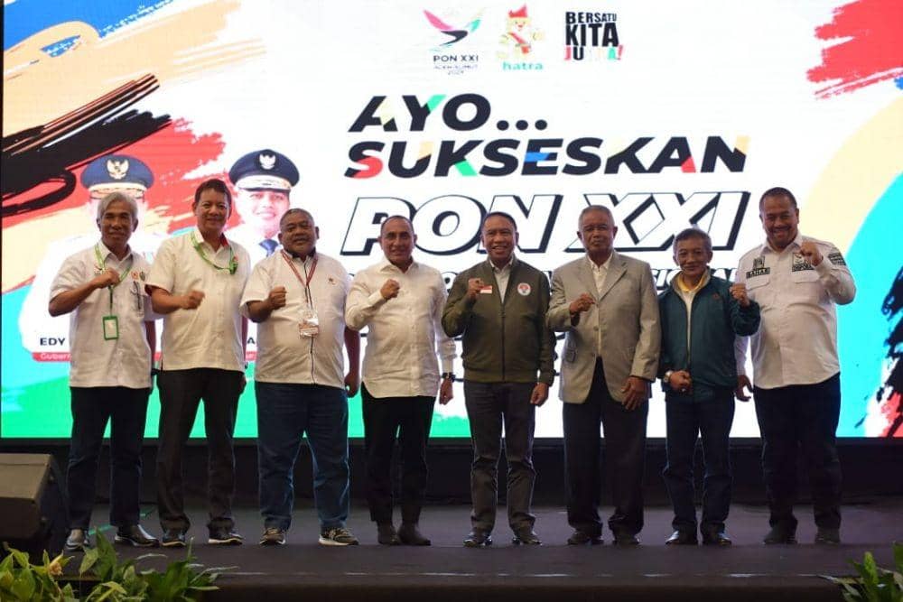 Menpora Zainudin Amali saat menghadiri seminar olahraga Hari Pers Nasional 2023 di Medan, Rabu (8/2/2023) (Dok.Istimewa)