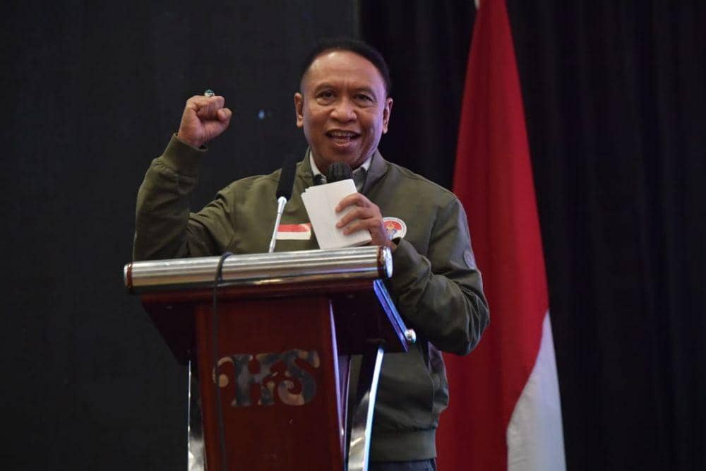 Menpora Zainudin Amali saat menghadiri seminar olahraga Hari Pers Nasional 2023 di Medan, Rabu (8/2/2023) (Dok.Istimewa)