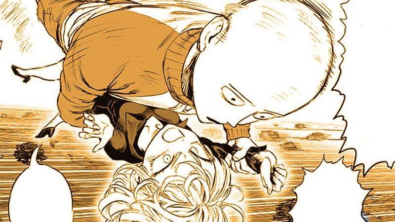 Tatsumaki marah-marah karena Saitama terus memeluknya ( tonarinoyj.jp/One Punch Man )