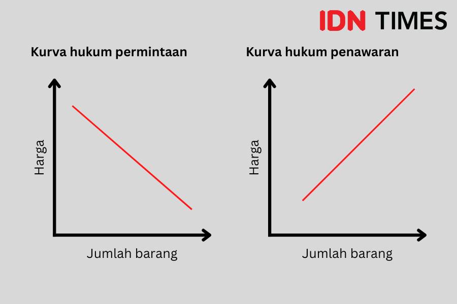 Kurva hukum permintaan dan penawaran (Dok. IDN Times/Yogama W)