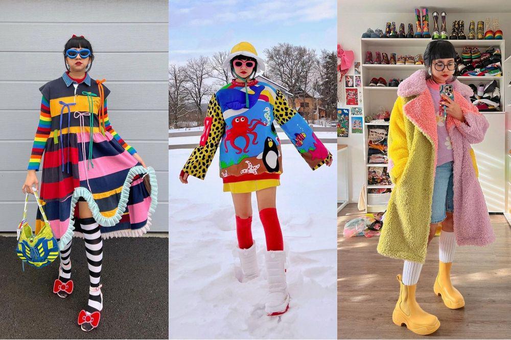 9 OOTD Playful ala Diana Rikasari, Tak Takut Bermain Warna