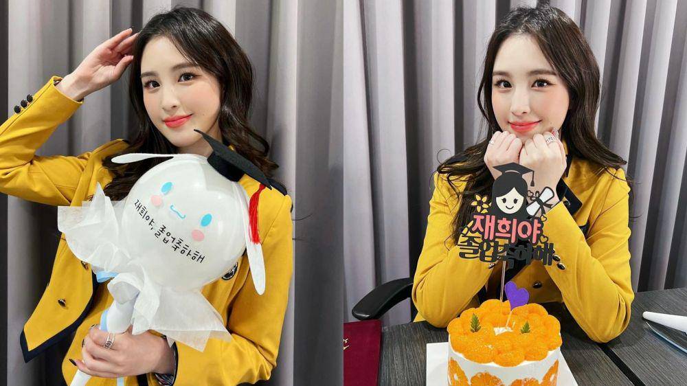 Potret Lee Jaehee Weeekly yang rayakan hari wisuda kelulusannya di Seoul Performing Arts High School. (instagram.com/_weeekly)