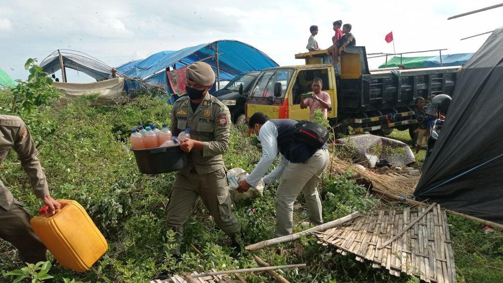 Aparat Gabungan Razia Miras di Lokasi Event Bau Nyale Lombok Timur