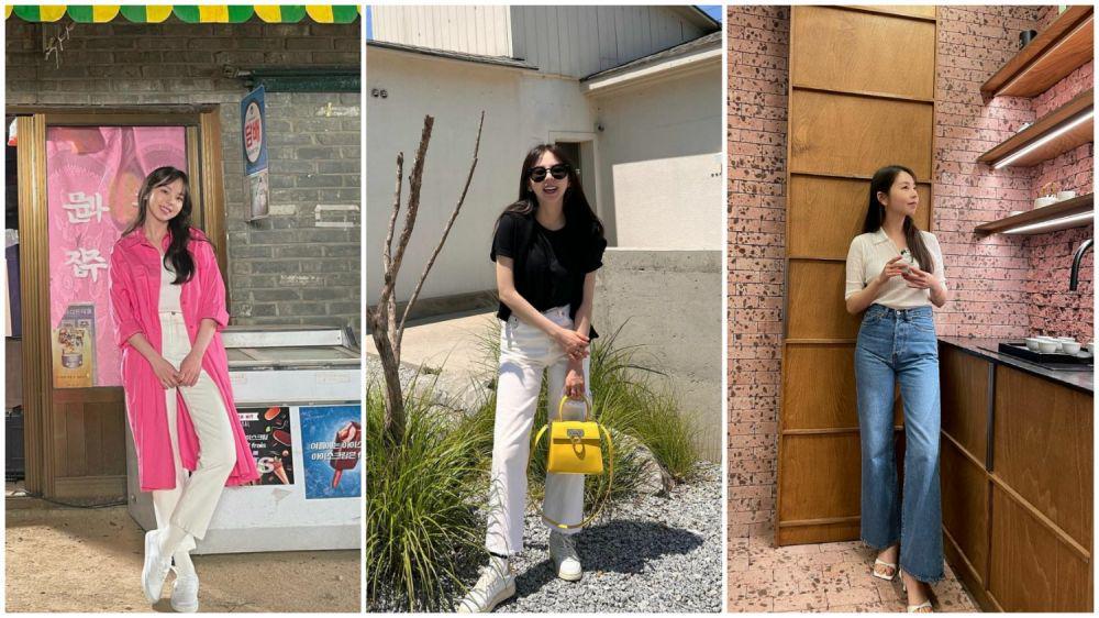 10 Inspirasi Outfit Kasual Ala Ahn So Hee, Comfy and Trendy
