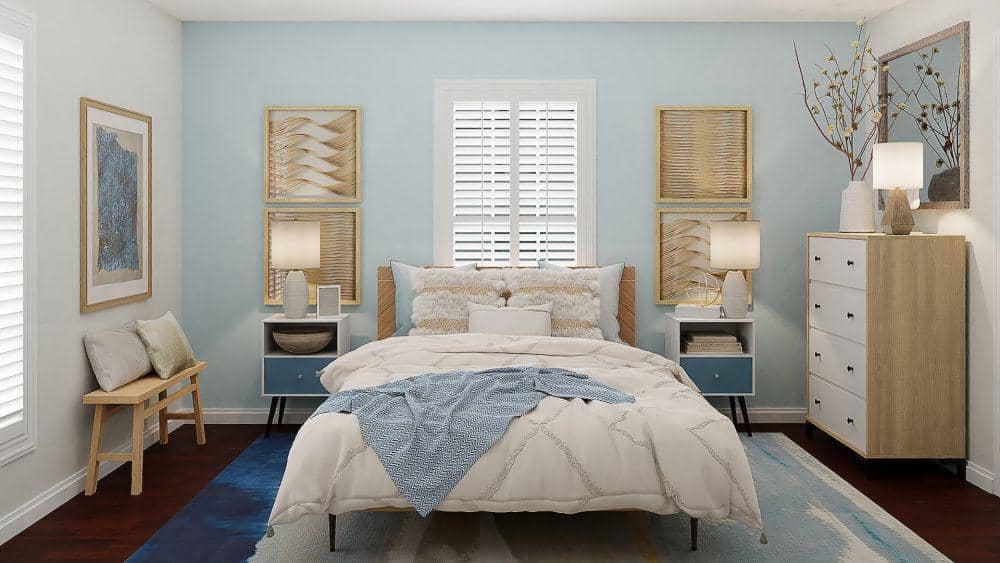 ilustrasi bedroom set nuansa cokelat (unsplash.com/Spacejoy)