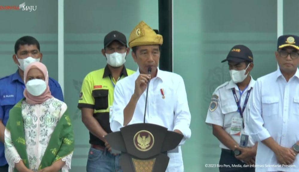Presiden Jokowi meresmikan Terminal Amplas, Kota Medan dan Terminal Tanjung Pinggir, Kota Pematang Siantar (Youtube.com/Sekretariat Presiden)