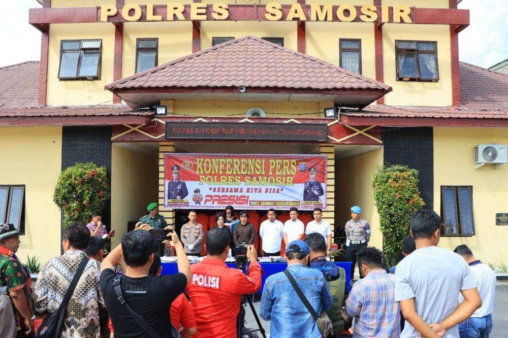Pengungkapan kasus ayah kandung cabuli putrinya di Samosir (Dok.Polres Samosir)