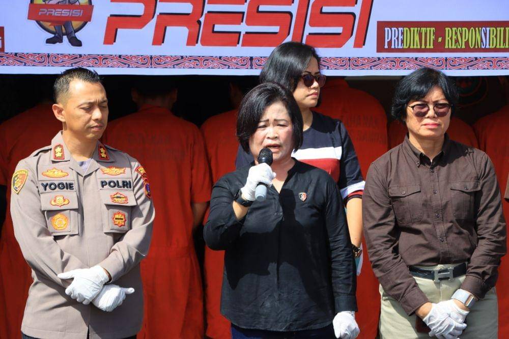 Kasubdit Renakta Polda Sumut, AKBP Feriana Gultom bicara soal kasus ayah kandung cabuli putrinya (Dok.Polres Samosir)