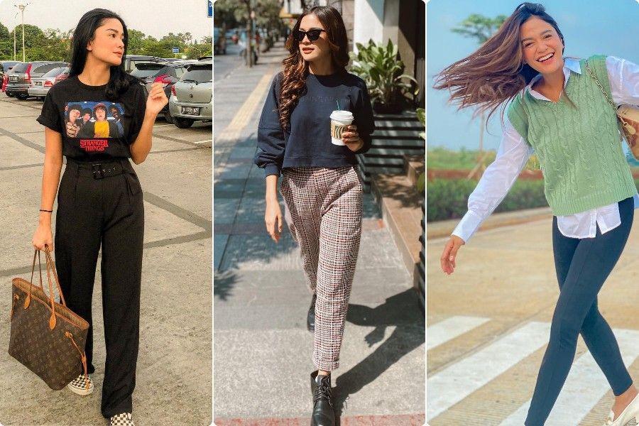 9 Inspirasi OOTD ke Kampus ala Andi Annisa, Suka Gaya Kasual