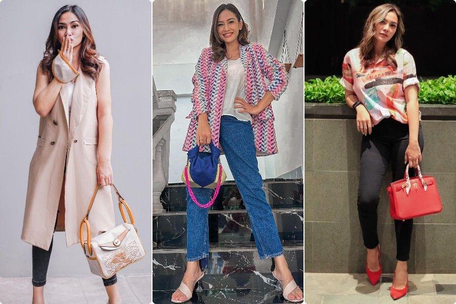 9 Padu Padan Handbag dengan Outfit Kasual ala Masayu Anastasia