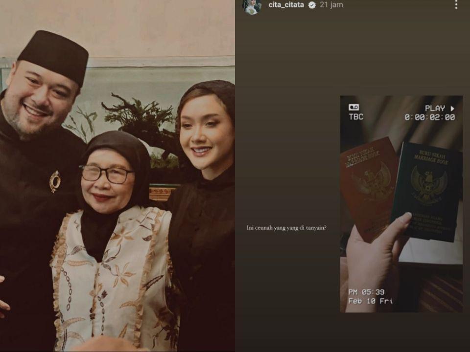 Cita Citata Pamer Buku Nikah, Bungkam Omongan Warganet