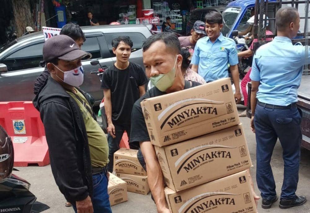 Operasi Pasar di sejumlah titik di Surabaya. (Dok. Diskominfo Kota Surabaya).