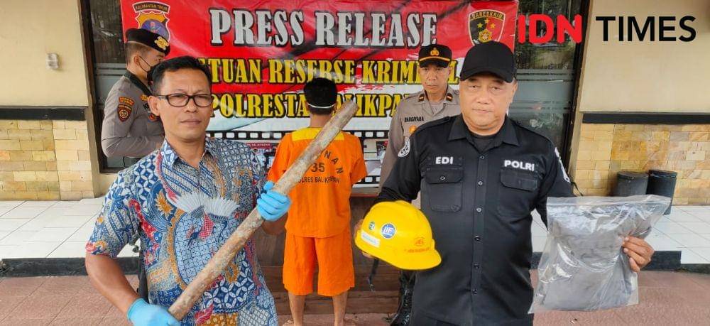 pekerja proyek refinery development master plan (RDMP) kilang Pertamina Balikpapan inisial WD (33) dilaporkan tewas dianiaya sesama rekannya, Sabtu (11/2/2023). (IDN Times/Hilmansyah)