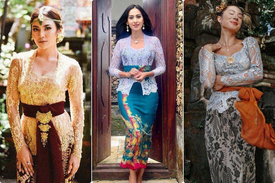 Kebaya Bali ala figur publik (instagram.com/mahaliniraharja|instagram.com/dps_diahpermatasari|instagram.com/jenniferbachdim)