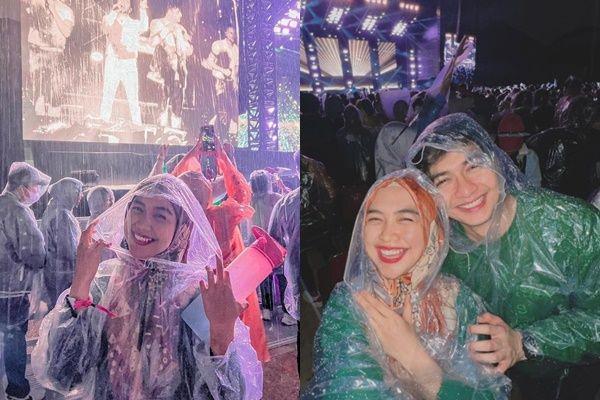10 Potret Ria Ricis Nonton Konser Westlife, Romantis Hujan-hujanan