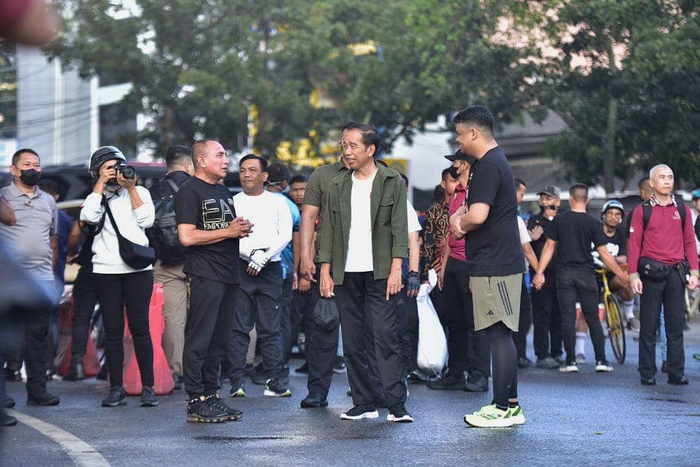 Presiden RI Joko 'Jokowi' Widodo gowes keliling Medan, Minggu (12/2/2023) pagi (Dok. IDN Times/Istimewa)