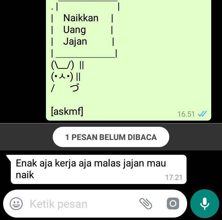 chat lucu minta naikkin uang jajan (twitter.com/mahasiswikupu2)
