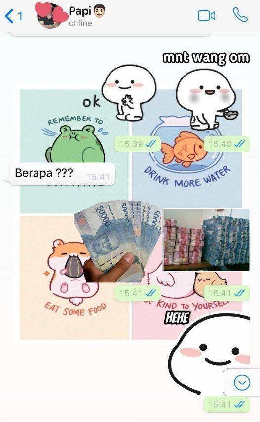 chat lucu minta naikkin uang jajan (twitter.com/karetsate)