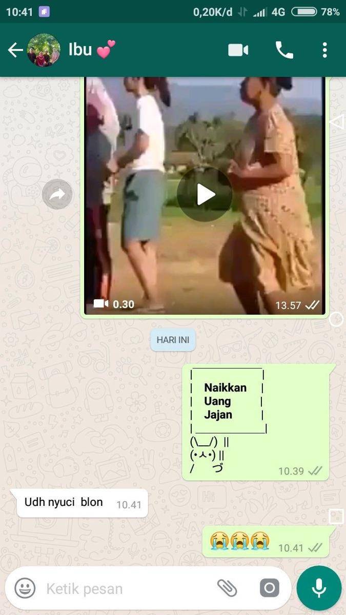 chat lucu minta naikkin uang jajan (twitter.com/indahsrswt_)