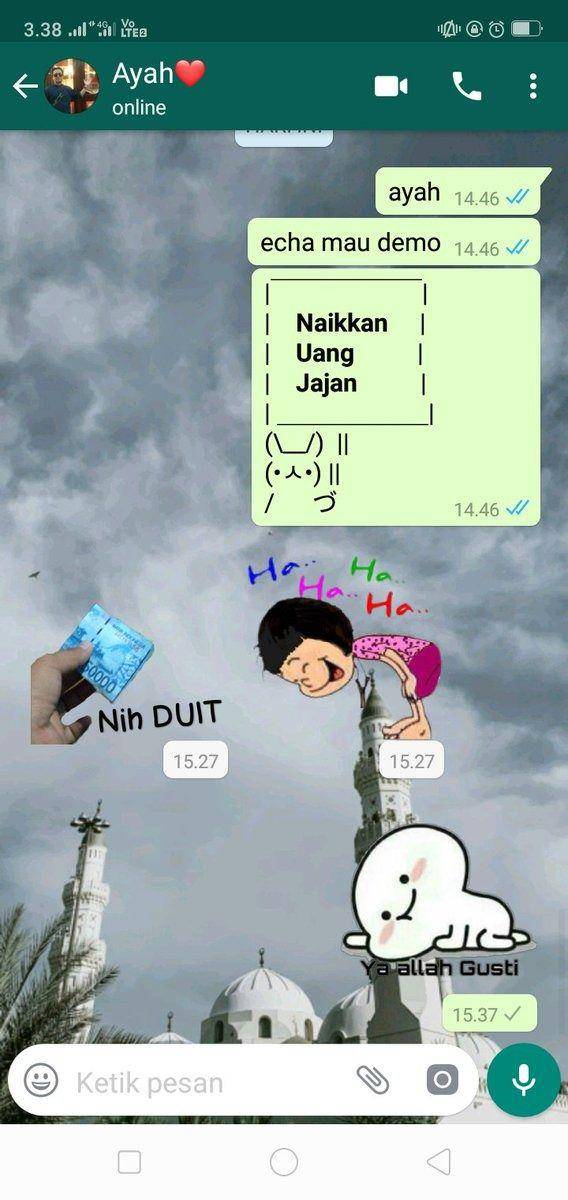 chat lucu minta naikkin uang jajan (twitter.com/xxpluffypie)
