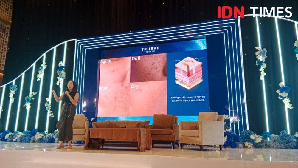 The Journey to 100 Synergistic Barrier di Thamrin Nine Ballroom, Jakarta. Minggu (12/2/2023). IDN Times/Adyaning Raras