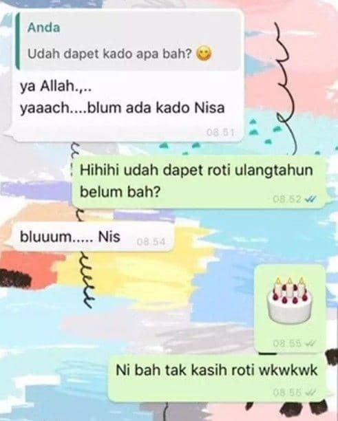 chat kasih hadiah ke pacar (instagram.com/candaan.receh)