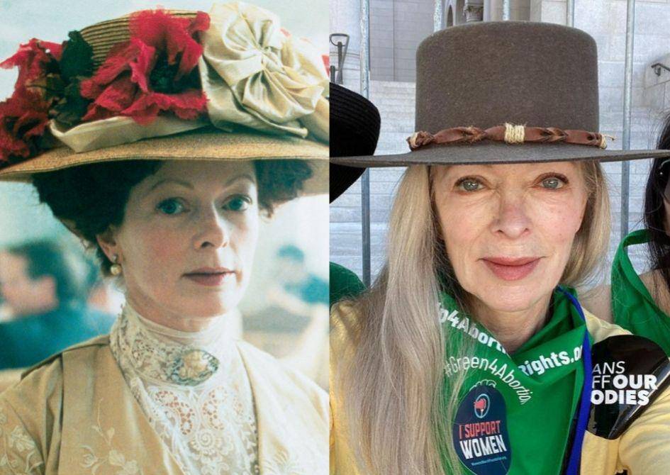 kolase potret transformasi Frances Fisher dulu vs kini (twitter.com/TitanicMovie | instagram.com/francesfisher)