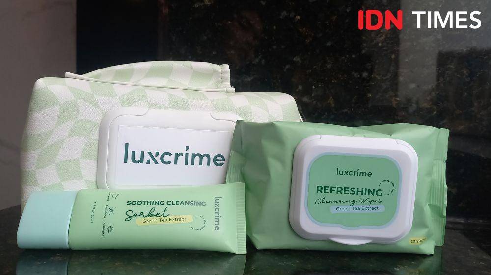 Luxcrime hadirkan Luxcrime Intensive Cleansing Series sebagai pembersih wajah dan makeup. (IDN Times/Aprodithe Kyrie)