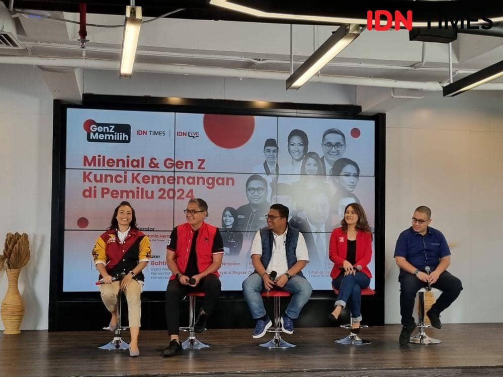 Talkshow "Milenial dan Gen Z Kunci Kemenangan di Pemilu 2024" by IDN Times pada Senin (13/2/2023). (IDN Times/Ilman Nafi'an)