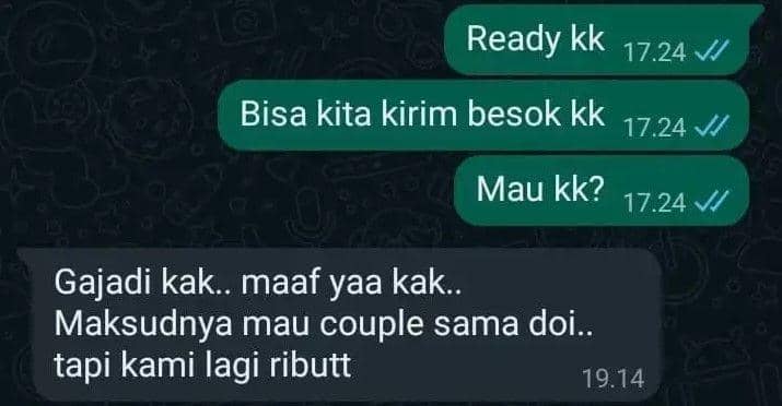 chat kasih hadiah ke pacar (instagram.com/komersial.beract)