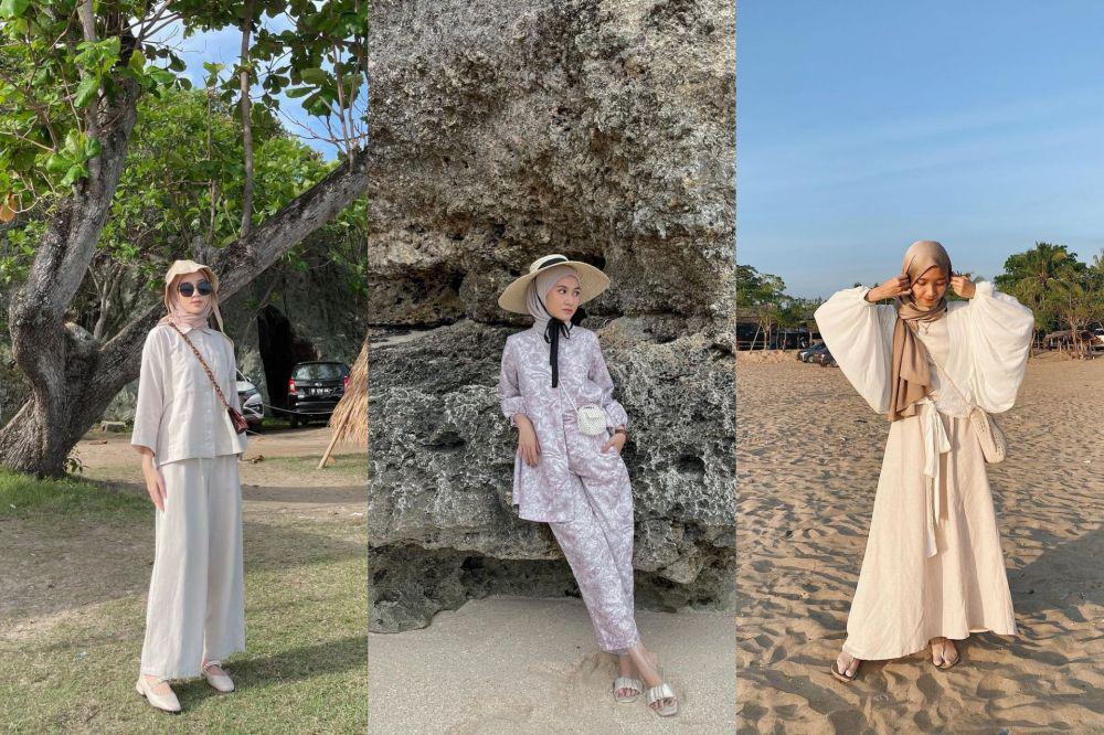 10 Inspirasi OOTD Hijab ke Pantai yang Nyaman dan Stylish Banget