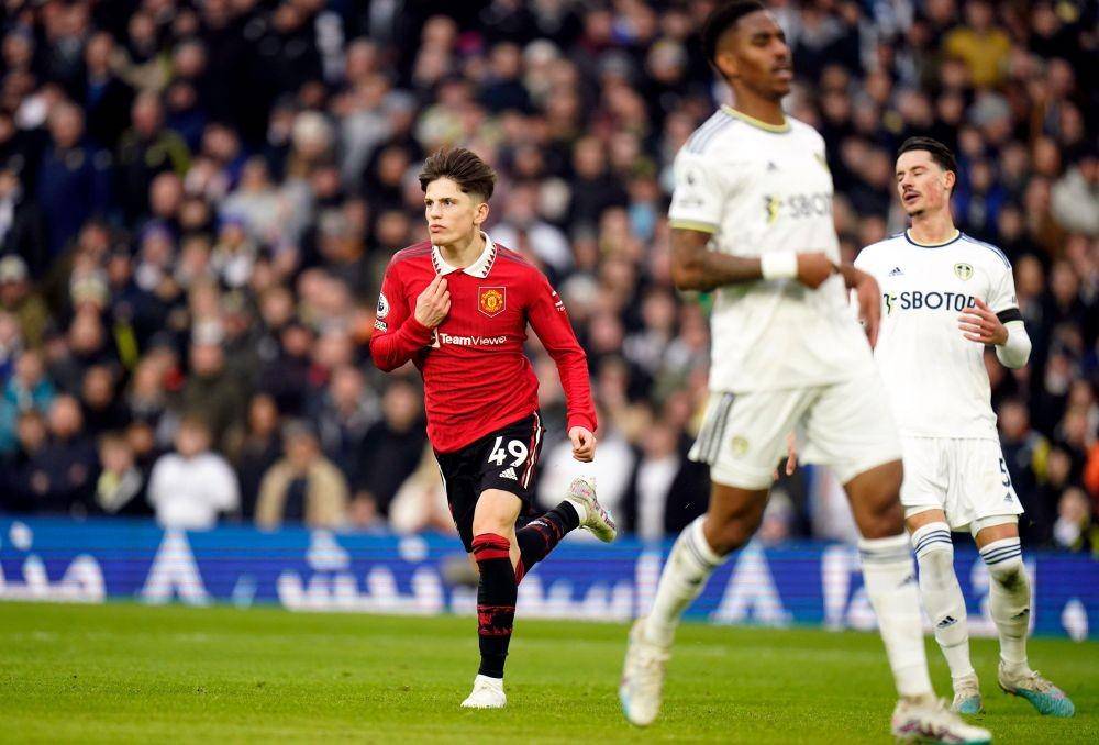 MU lawan Leeds United di Premier League. (twitter.com/Squawka)