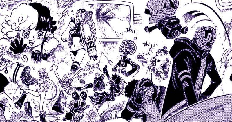 Kemunculan hampir semua pihak yang terlibat di Egghead.  (mangaplus.shueisha.co.jp/One Piece)