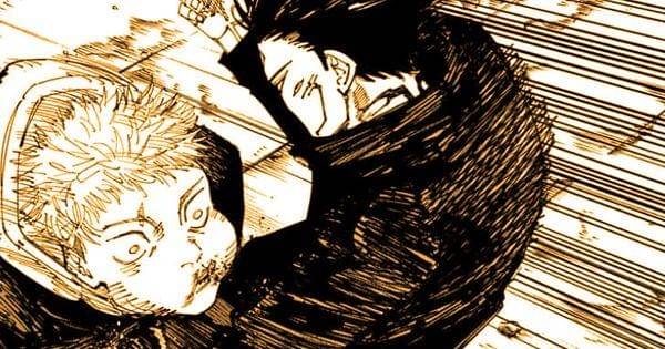 Sukuna memukul Yuji ( Dok. Shueisha / Jujutsu Kaisen )